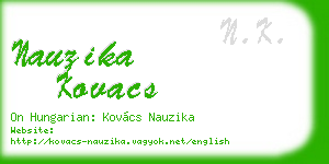 nauzika kovacs business card