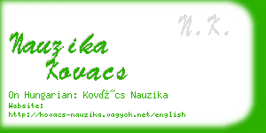 nauzika kovacs business card